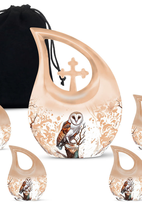 Barn Owl Urns For Ashes - Small Urn For Ashes For Women