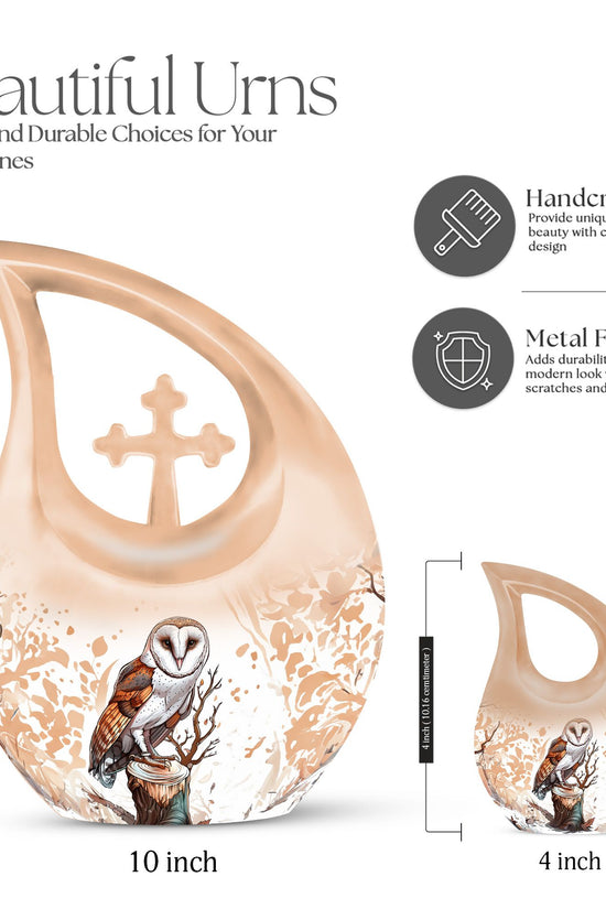 Barn Owl Urns For Ashes - Small Urn For Ashes For Women