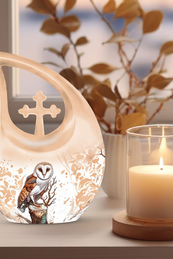 Barn Owl Urns For Ashes - Small Urn For Ashes For Women