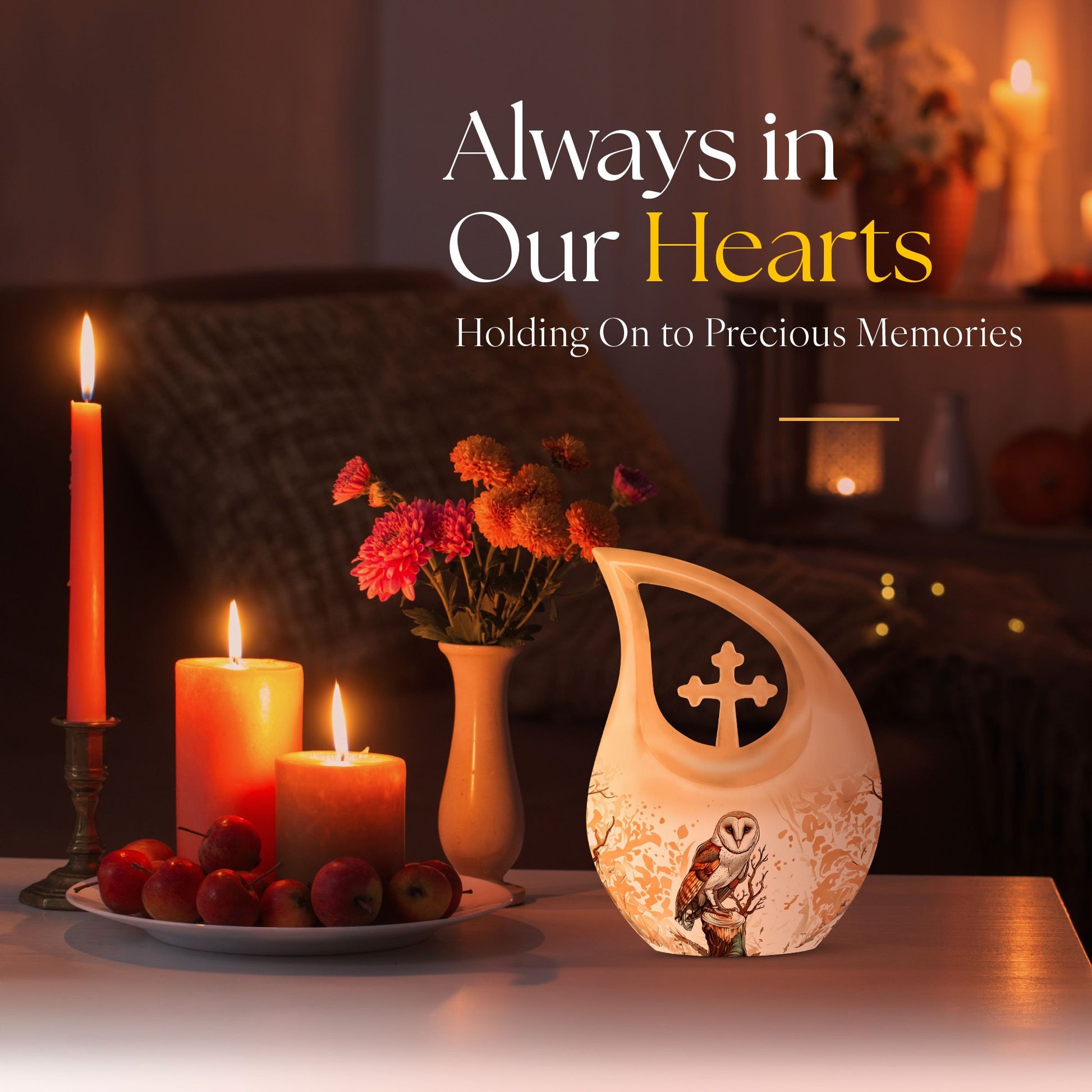 Barn Owl Urns For Ashes - Small Urn For Ashes For Women
