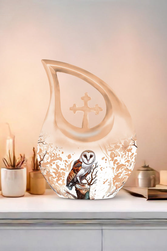 Barn Owl Urns For Ashes - Small Urn For Ashes For Women