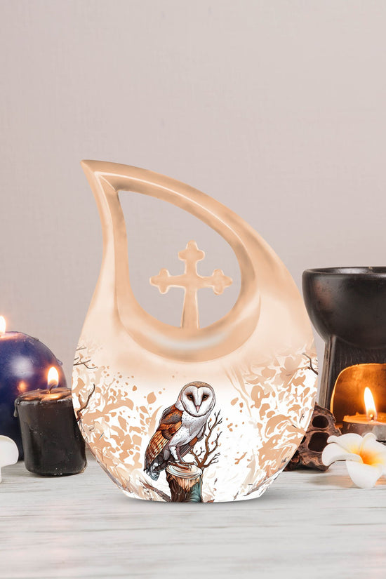 Barn Owl Urns For Ashes - Small Urn For Ashes For Women