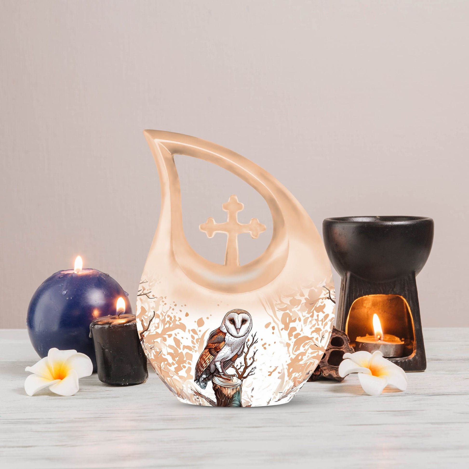 Barn Owl Urns For Ashes - Small Urn For Ashes For Women