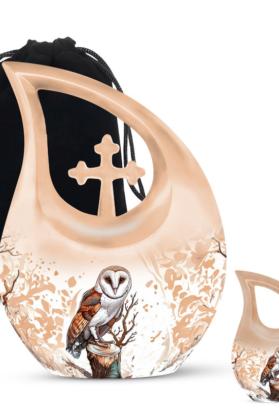 Barn Owl Urns For Ashes - Small Urn For Ashes For Women