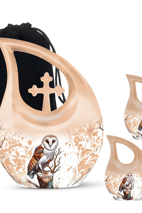 Barn Owl Urns For Ashes - Small Urn For Ashes For Women