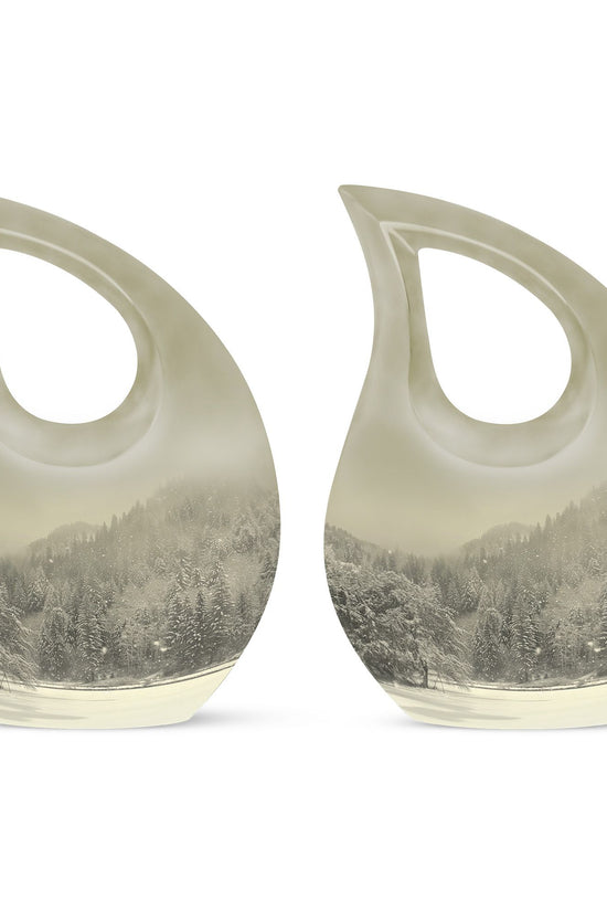 Mountain Winter Urns For Ashes - Adult Urns For Human Ashes Women