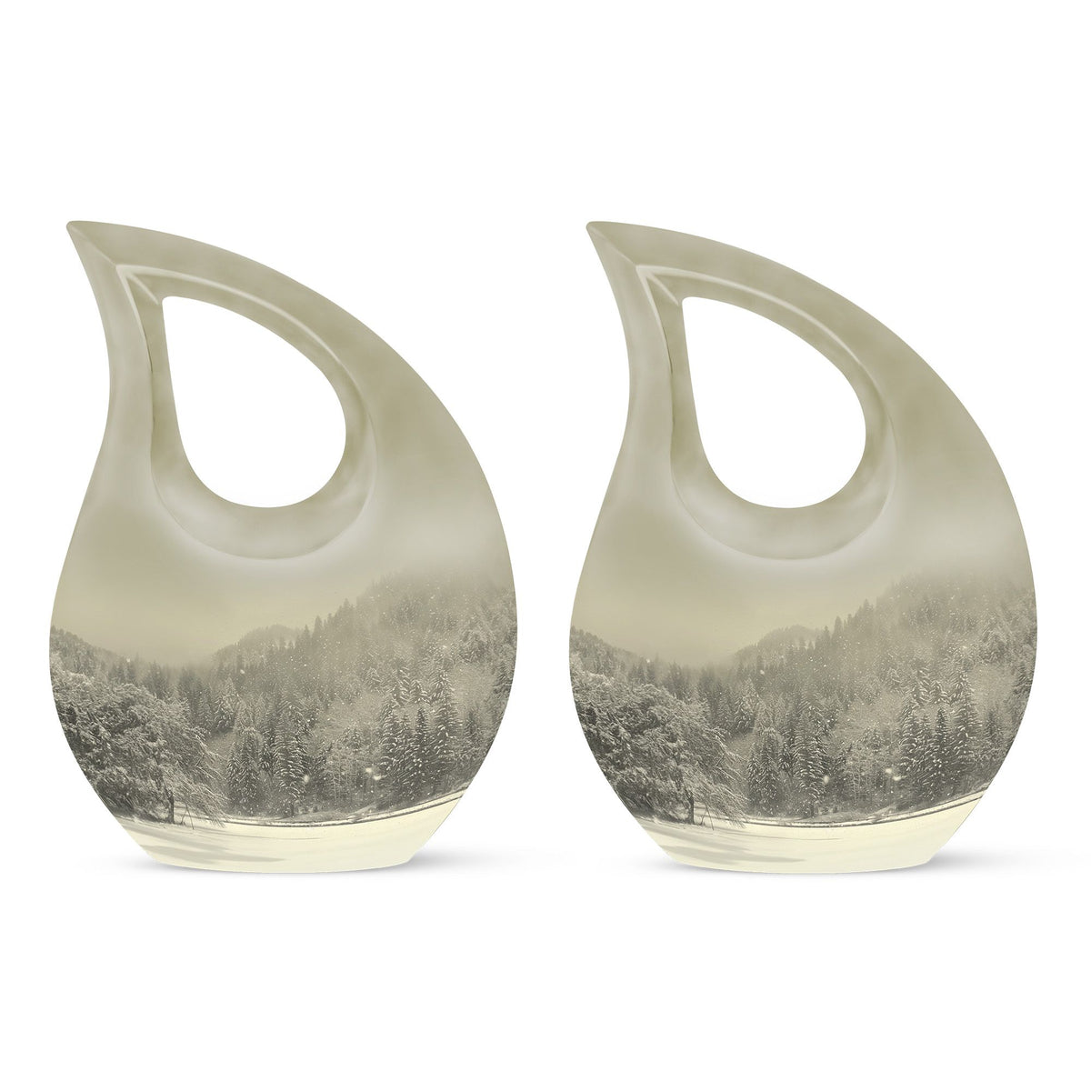 Mountain Winter Urns For Ashes - Adult Urns For Human Ashes Women