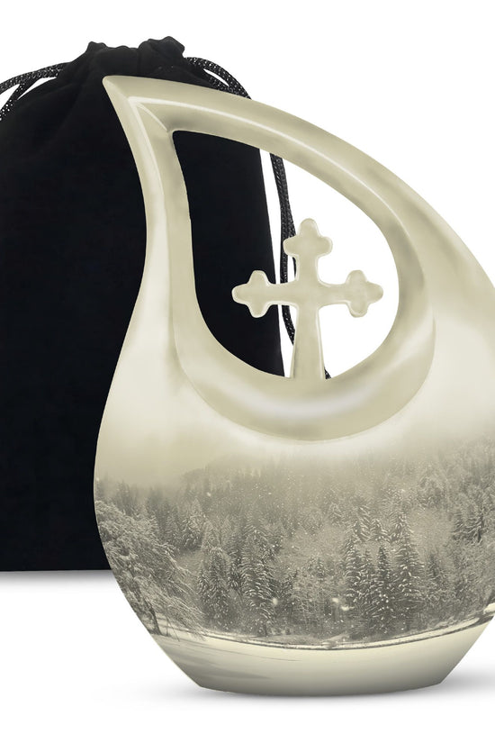 Mountain Winter Urns For Ashes - Adult Urns For Human Ashes Women
