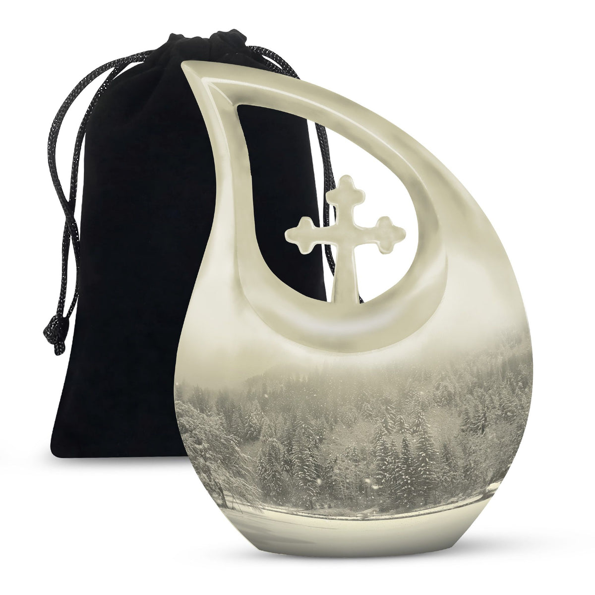 Mountain Winter Urns For Ashes - Adult Urns For Human Ashes Women