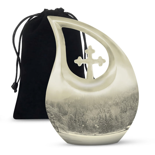Mountain Winter Urns For Ashes - Adult Urns For Human Ashes Women