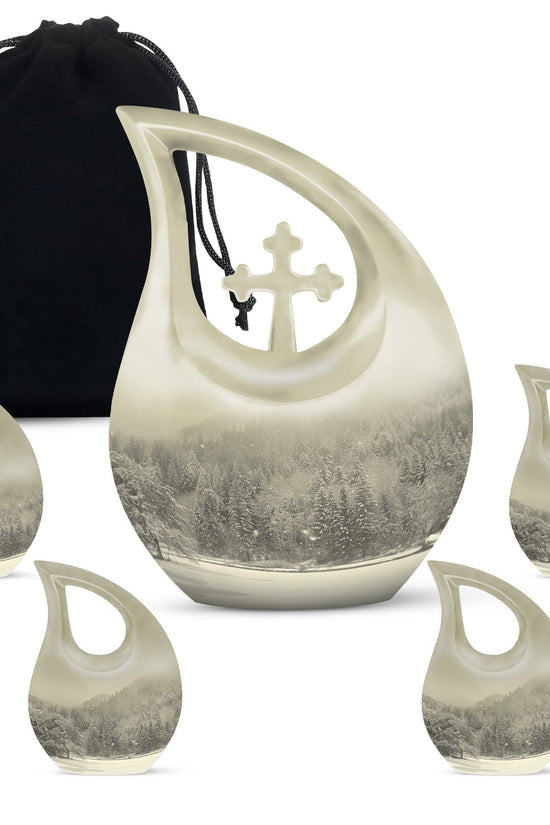 Mountain Winter Urns For Ashes - Adult Urns For Human Ashes Women