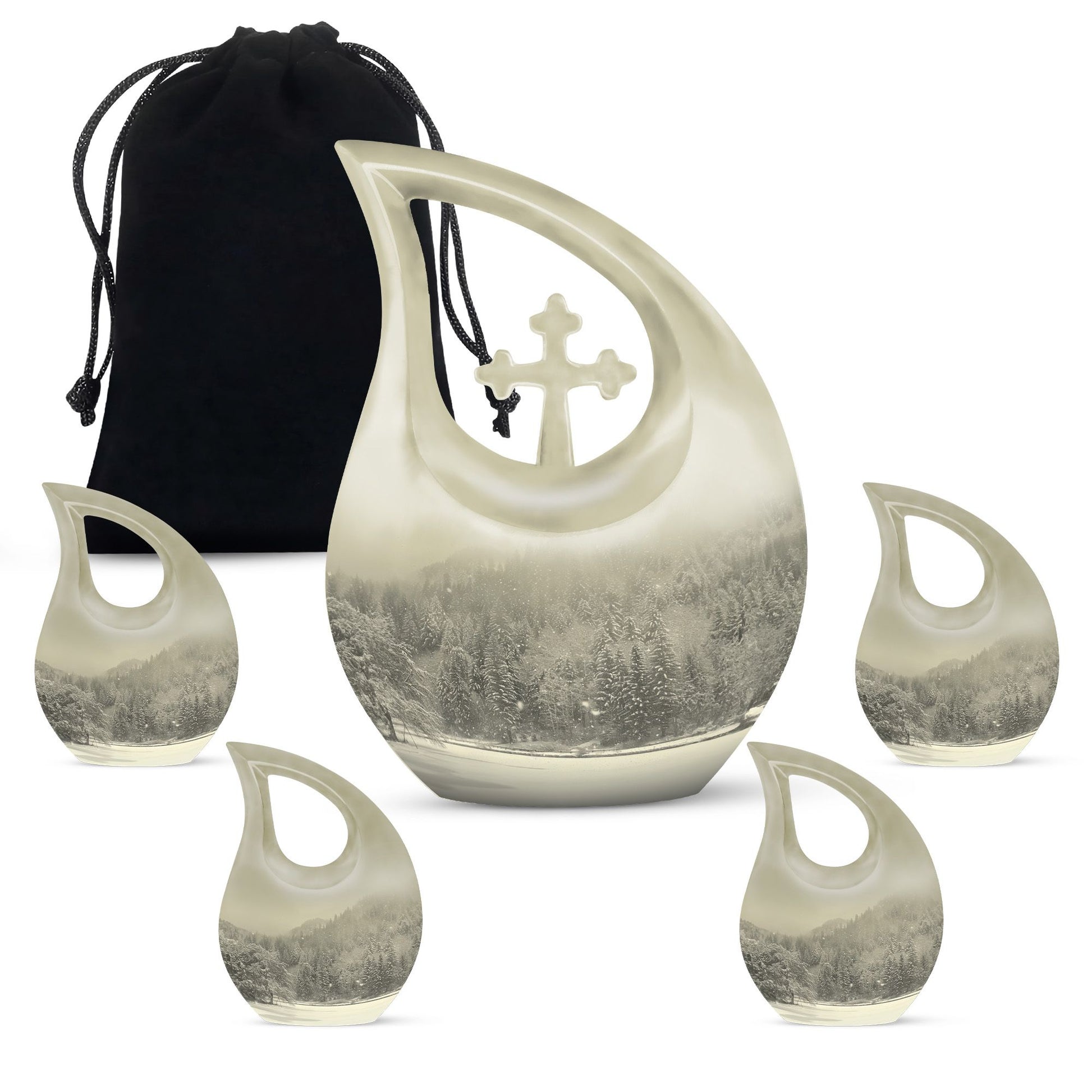 Mountain Winter Urns For Ashes - Adult Urns For Human Ashes Women