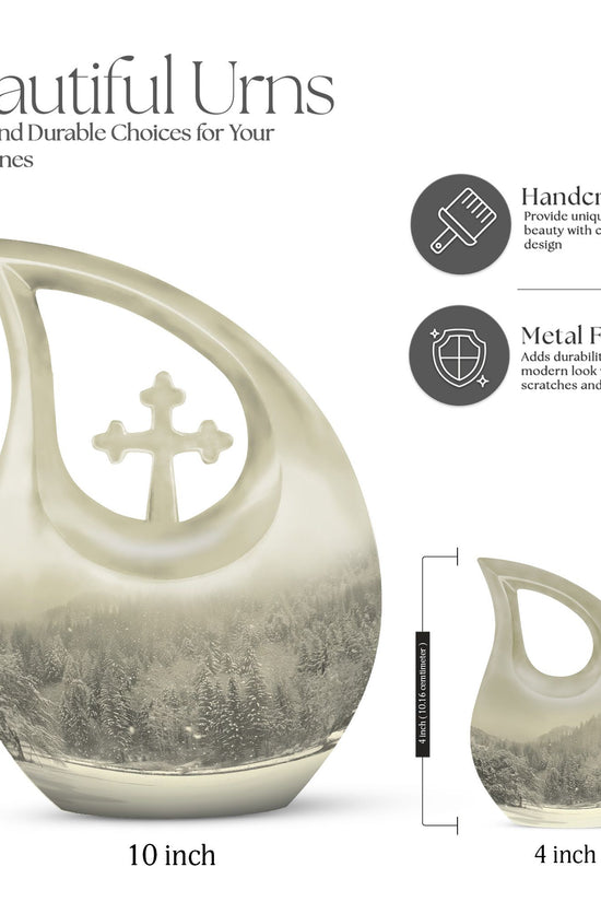 Mountain Winter Urns For Ashes - Adult Urns For Human Ashes Women