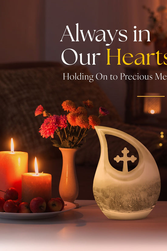 Mountain Winter Urns For Ashes - Adult Urns For Human Ashes Women