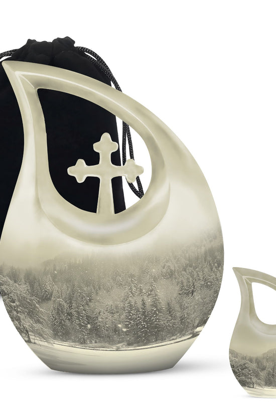 Mountain Winter Urns For Ashes - Adult Urns For Human Ashes Women