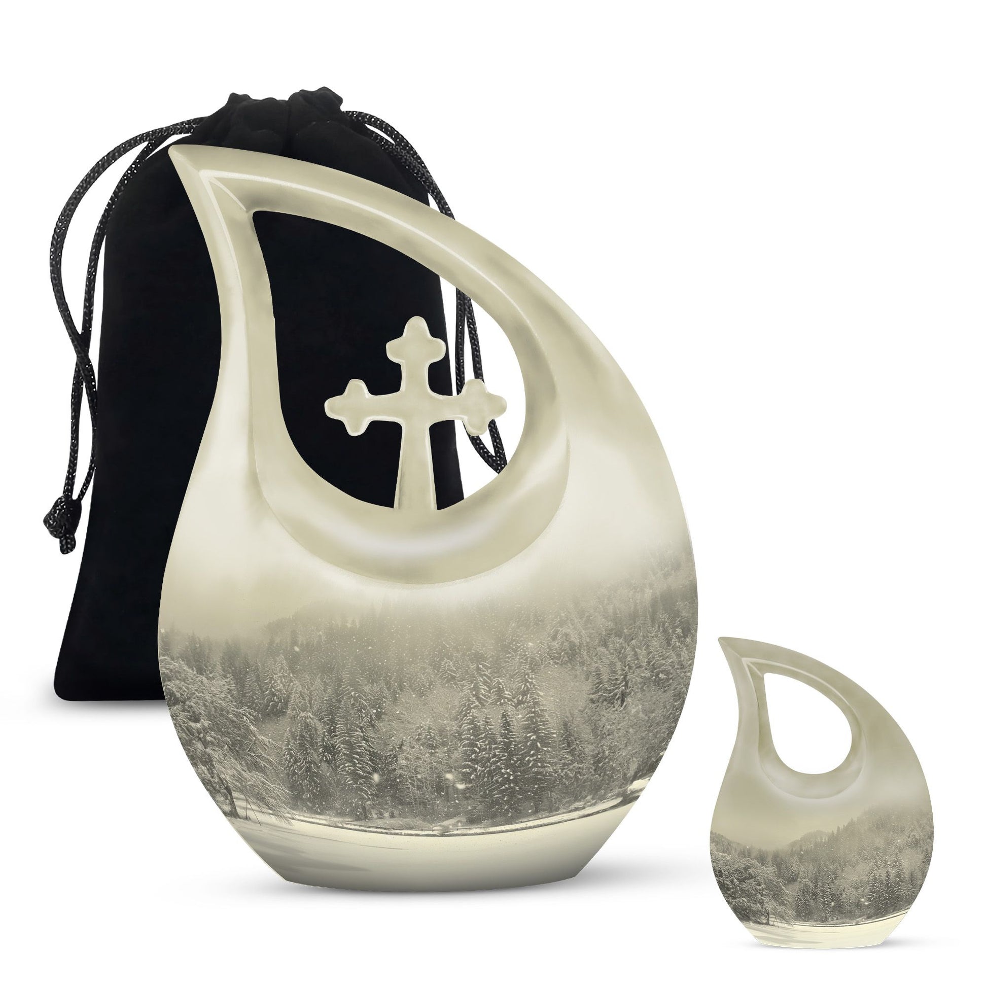 Mountain Winter Urns For Ashes - Adult Urns For Human Ashes Women