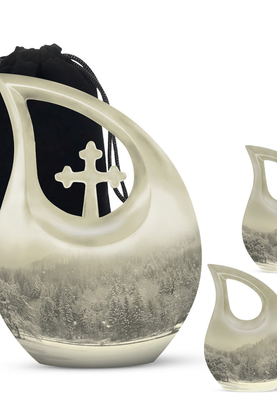 Mountain Winter Urns For Ashes - Adult Urns For Human Ashes Women