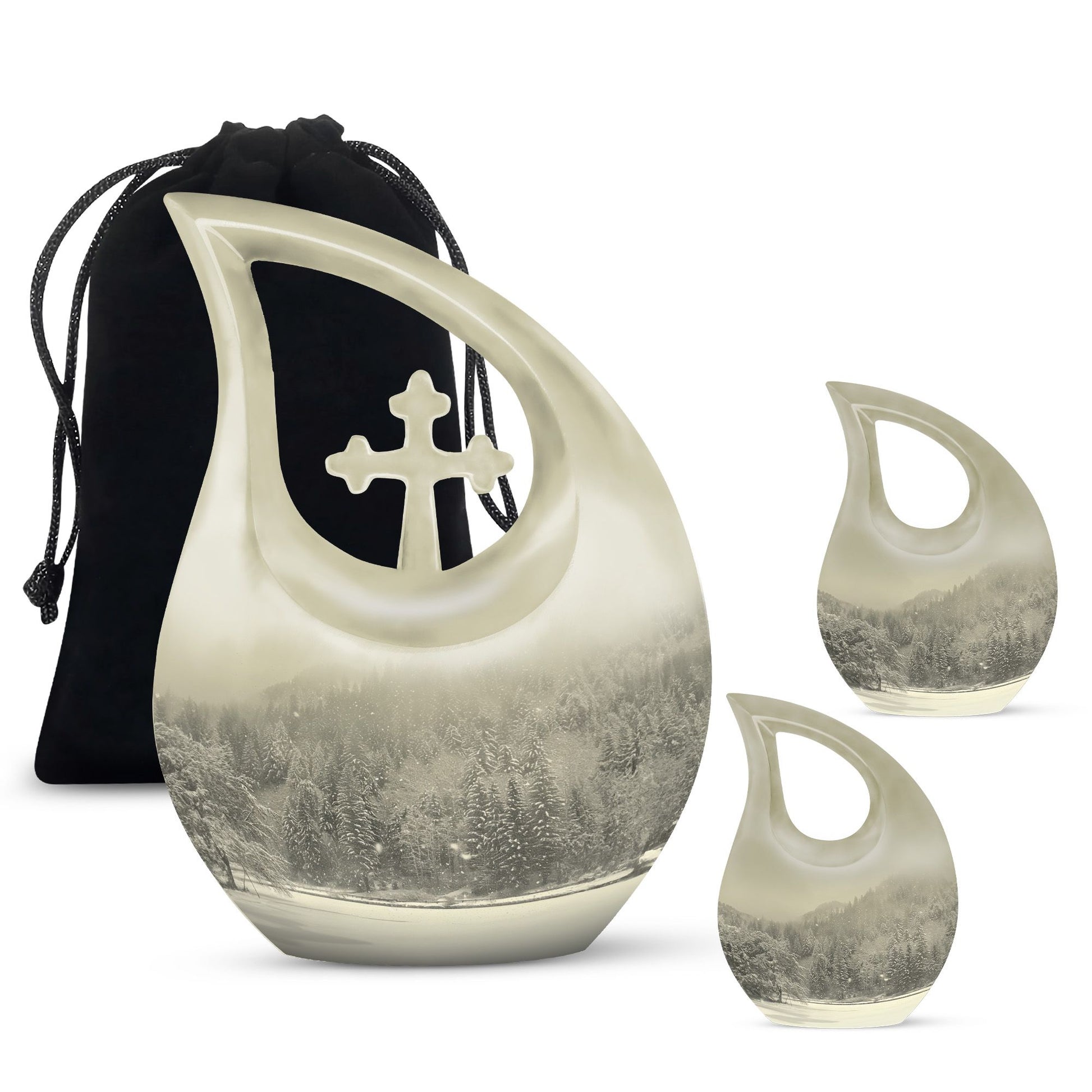 Mountain Winter Urns For Ashes - Adult Urns For Human Ashes Women