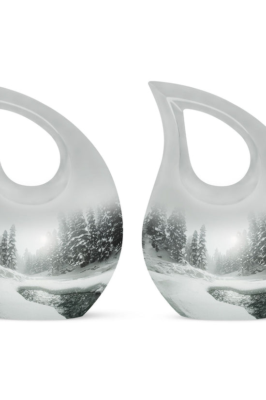 Mountain Winter Urns For Ashes - Mini Small Urns For Men