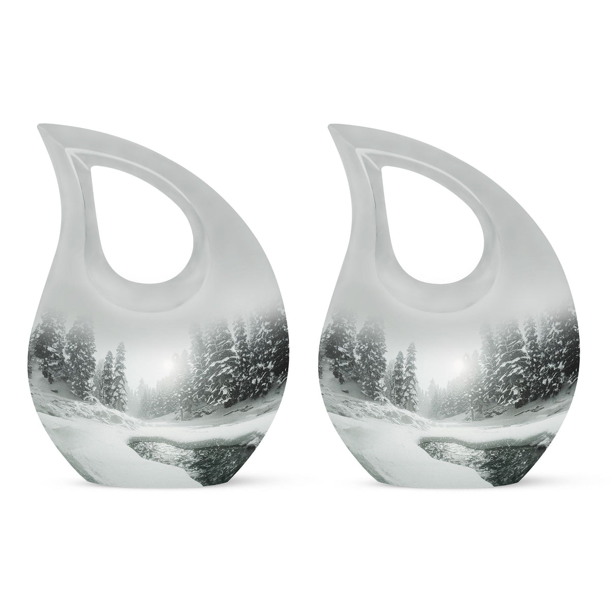 Mountain Winter Urns For Ashes - Mini Small Urns For Men