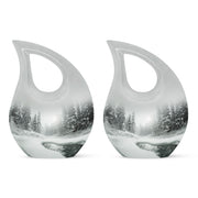 Mountain Winter Urns For Ashes - Mini Small Urns For Men