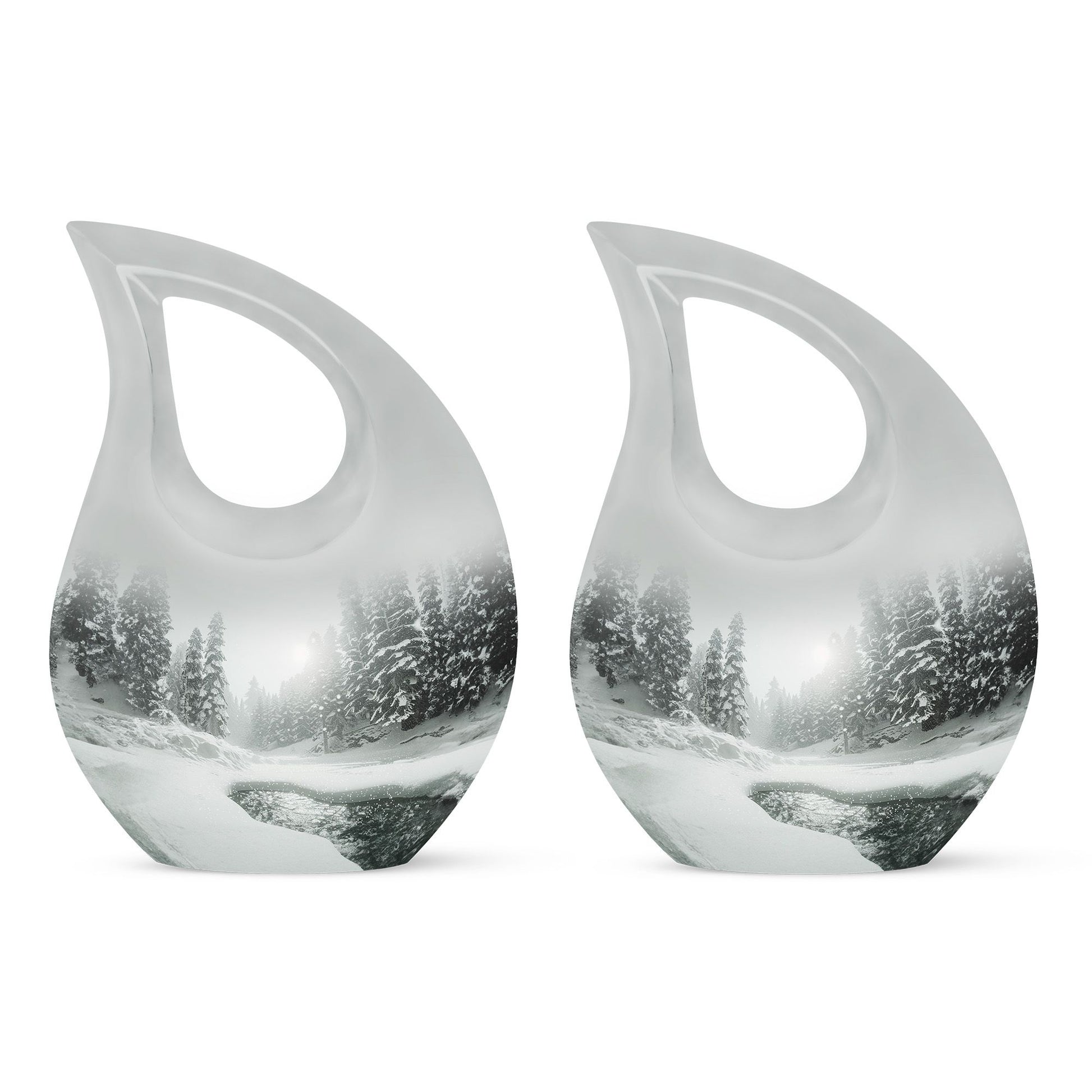 Mountain Winter Urns For Ashes - Mini Small Urns For Men