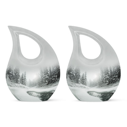 Mountain Winter Urns For Ashes - Mini Small Urns For Men