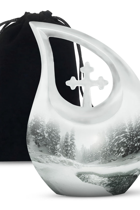 Mountain Winter Urns For Ashes - Mini Small Urns For Men