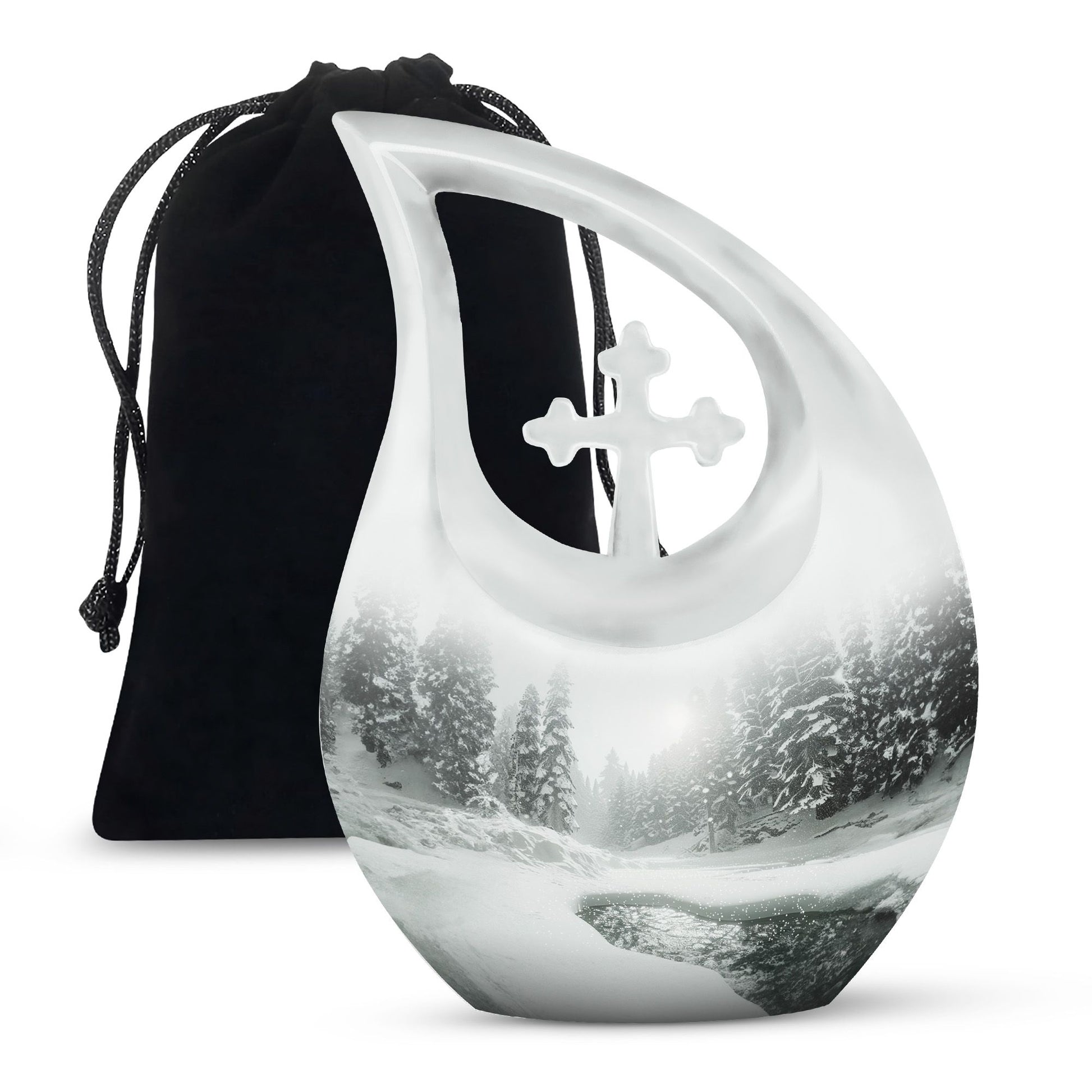 Mountain Winter Urns For Ashes - Mini Small Urns For Men