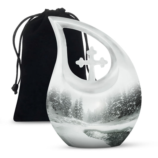 Mountain Winter Urns For Ashes - Mini Small Urns For Men