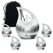 Mountain Winter Urns For Ashes - Mini Small Urns For Men