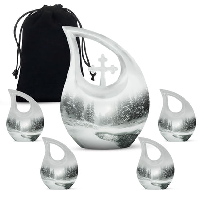 Mountain Winter Urns For Ashes - Mini Small Urns For Men