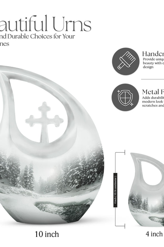 Mountain Winter Urns For Ashes - Mini Small Urns For Men