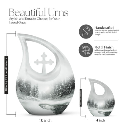 Mountain Winter Urns For Ashes - Mini Small Urns For Men
