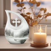 Mountain Winter Urns For Ashes - Mini Small Urns For Men