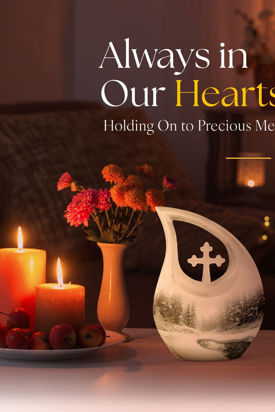Mountain Winter Urns For Ashes - Mini Small Urns For Men