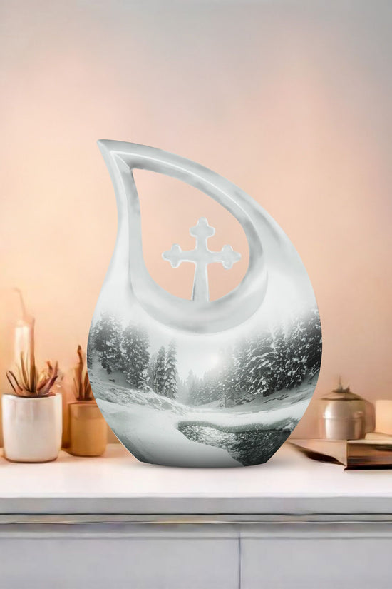 Mountain Winter Urns For Ashes - Mini Small Urns For Men