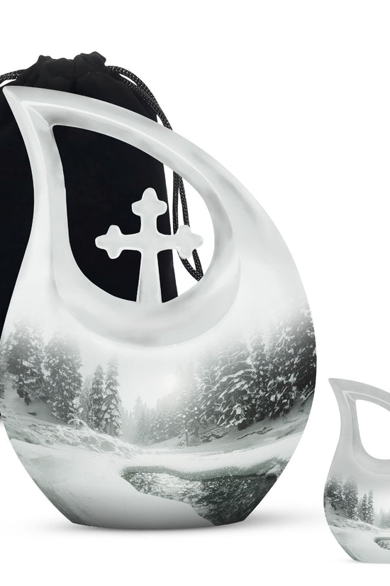 Mountain Winter Urns For Ashes - Mini Small Urns For Men
