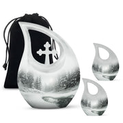 Mountain Winter Urns For Ashes - Mini Small Urns For Men