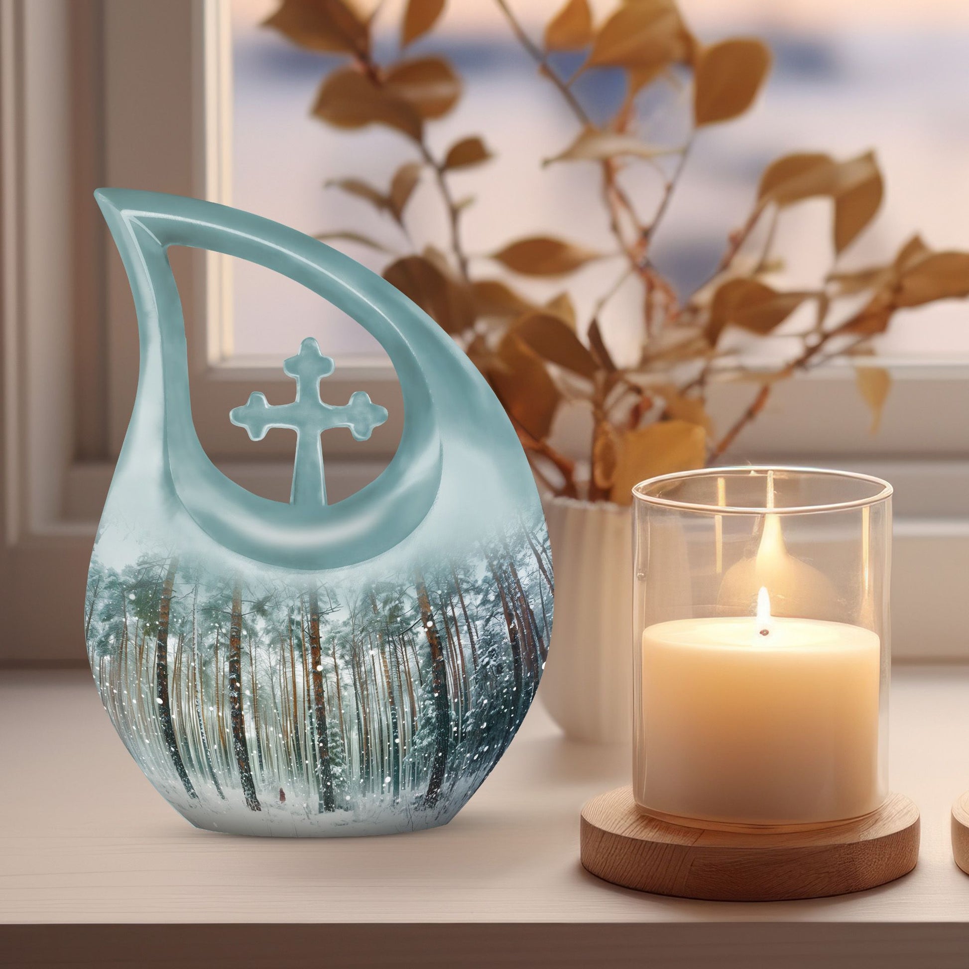 Mountain Winter Urns For Ashes - Urn For Ashes For Men