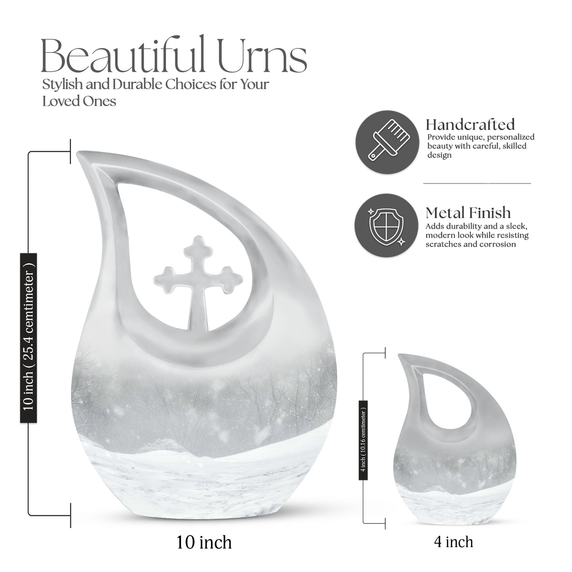 Mountain Winter Urns For Ashes - Ashes Keepsake For Men