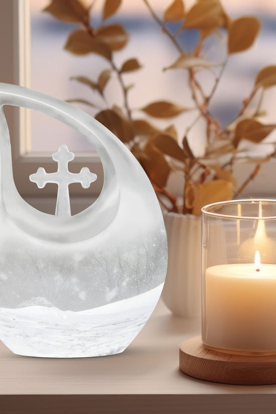 Mountain Winter Urns For Ashes - Ashes Keepsake For Men