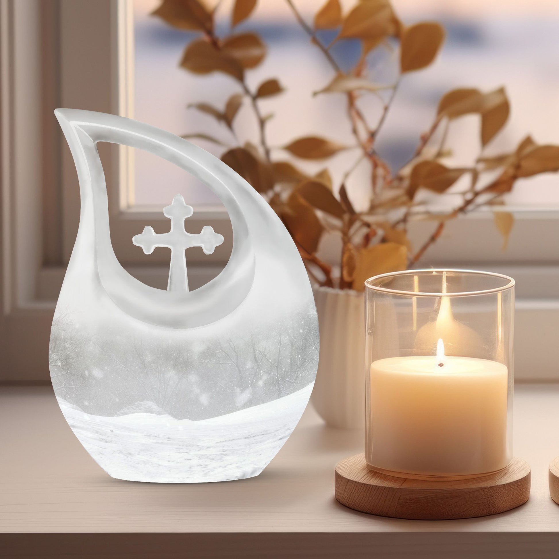 Mountain Winter Urns For Ashes - Ashes Keepsake For Men