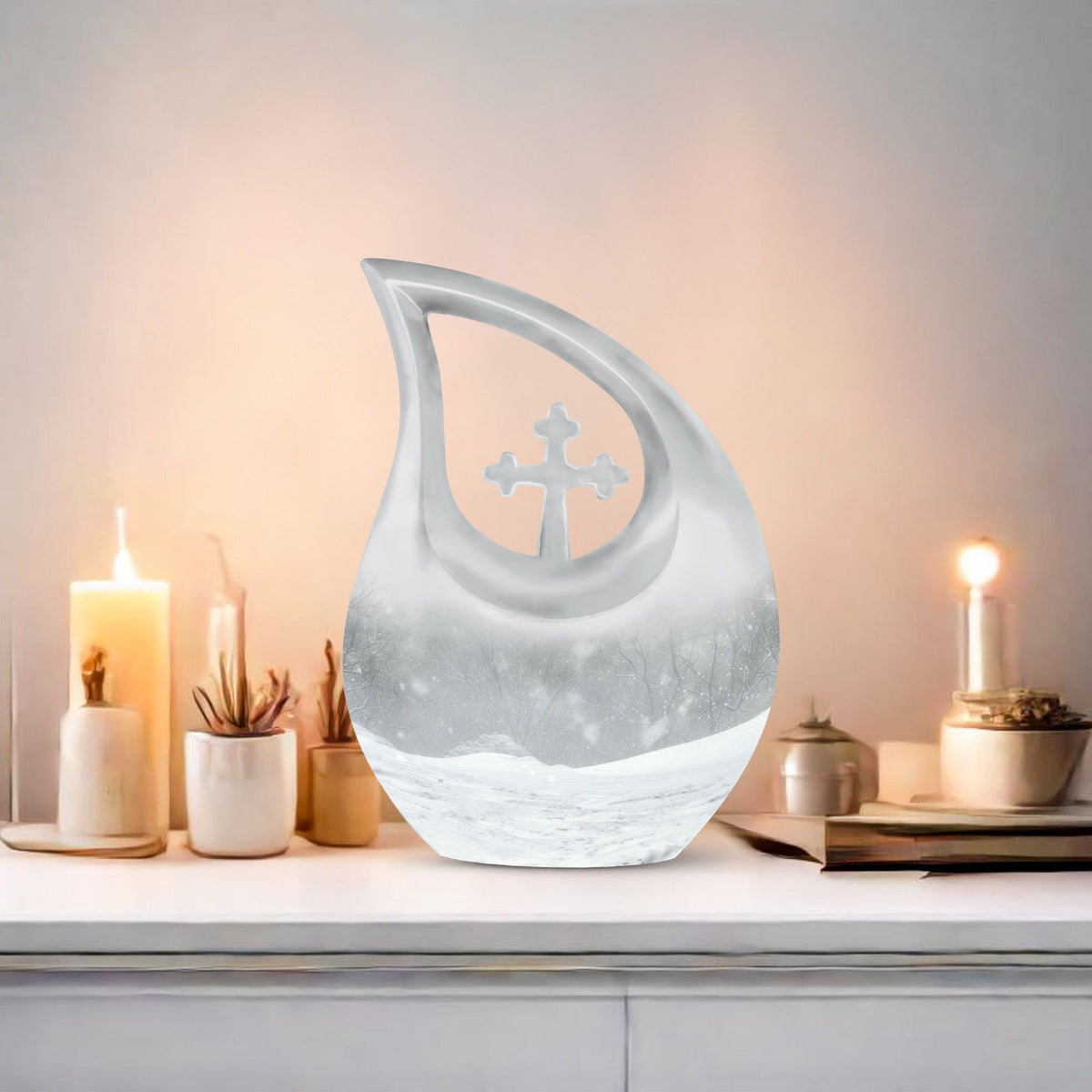 Mountain Winter Urns For Ashes - Ashes Keepsake For Men