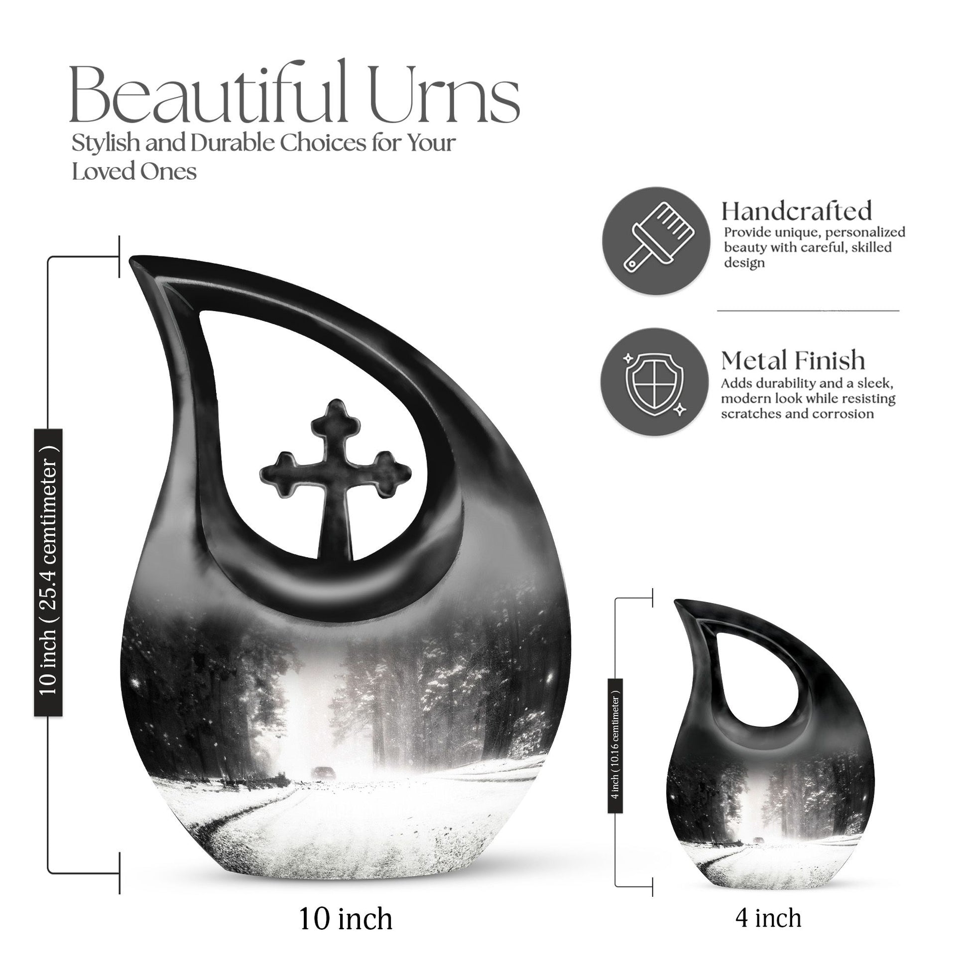 Mountain Winter Urns For Ashes - Mini Urn For Ashes For Women