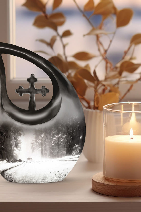 Mountain Winter Urns For Ashes - Mini Urn For Ashes For Women