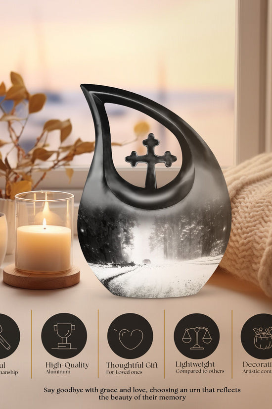 Mountain Winter Urns For Ashes - Mini Urn For Ashes For Women