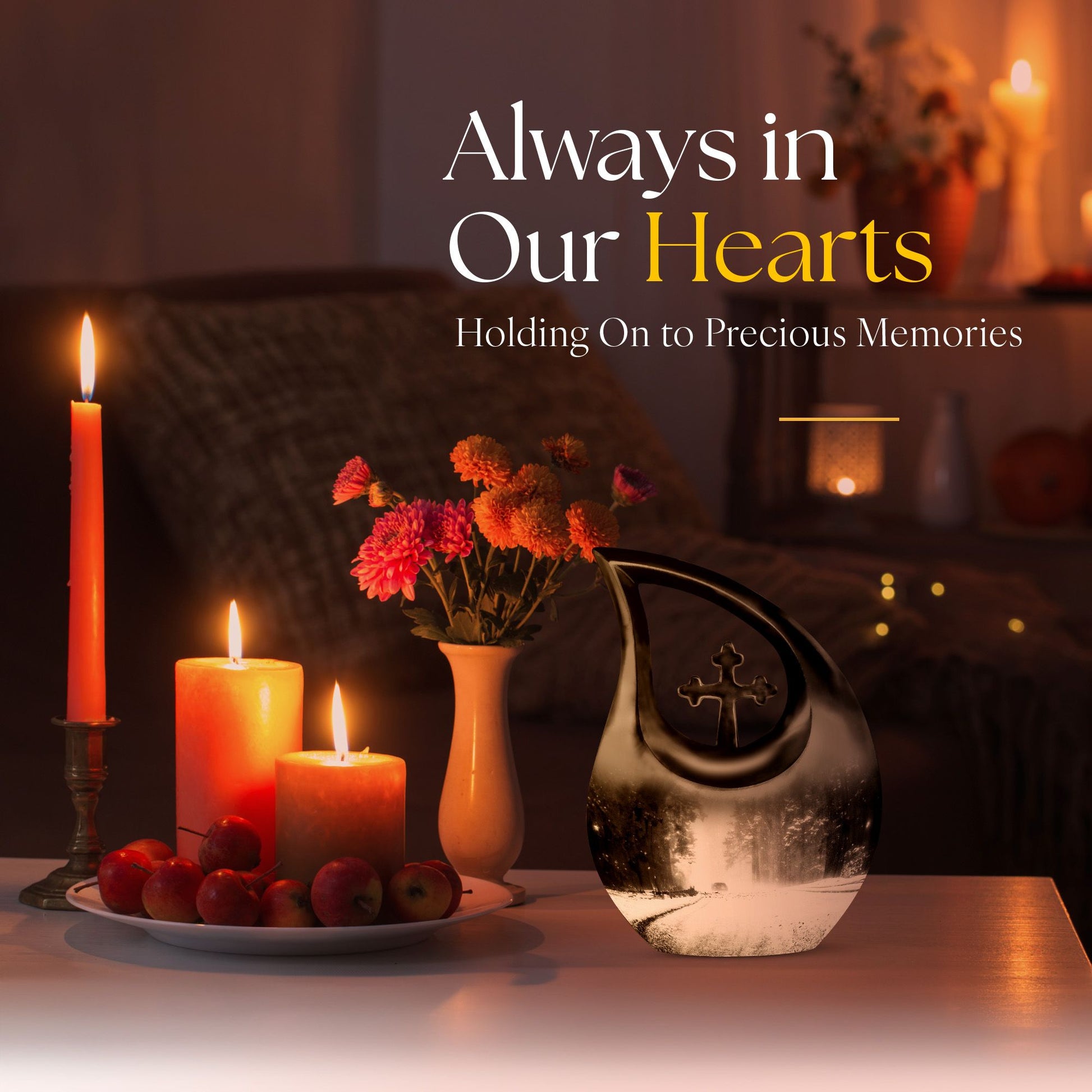 Mountain Winter Urns For Ashes - Mini Urn For Ashes For Women