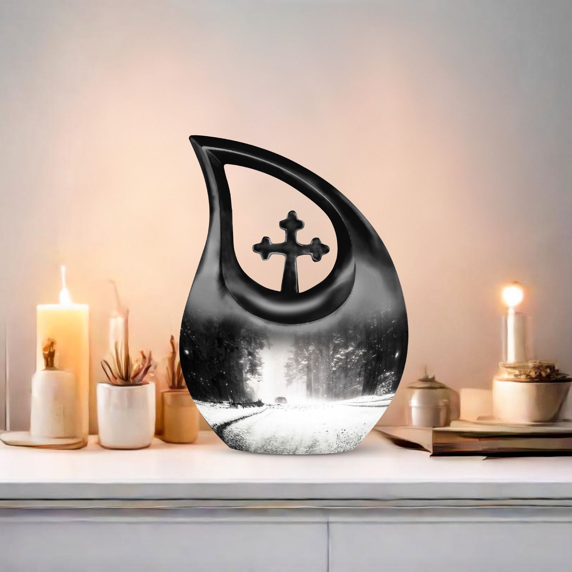 Mountain Winter Urns For Ashes - Mini Urn For Ashes For Women