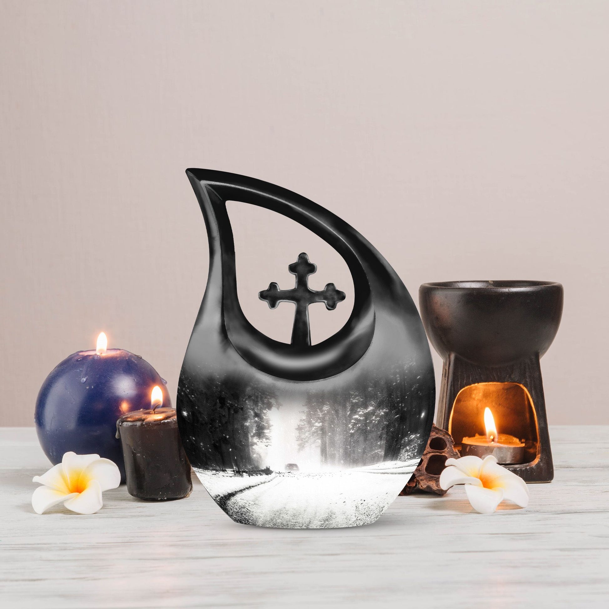 Mountain Winter Urns For Ashes - Mini Urn For Ashes For Women